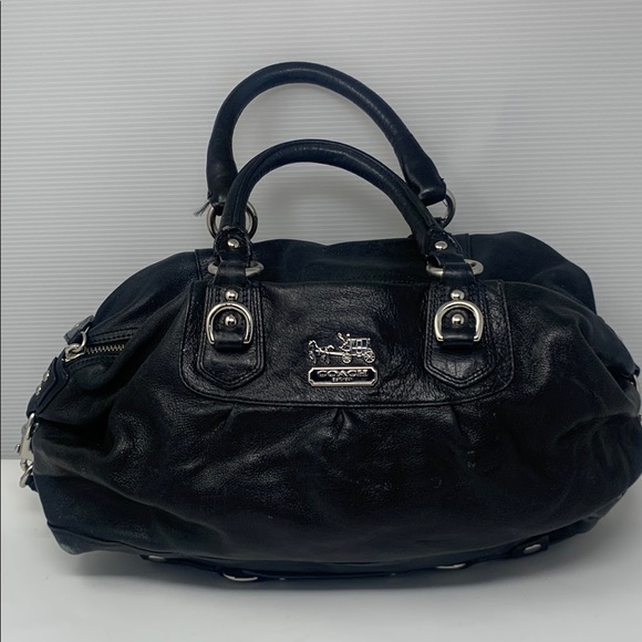 Coach 1941 Madison Black Leather Handbag purse - Picture 1 of 12